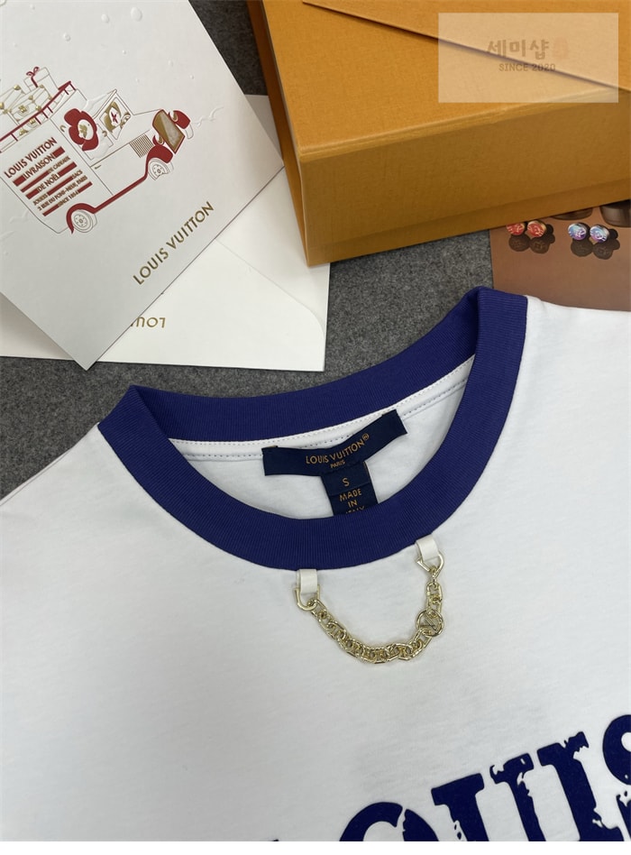 Louis Vuitton 루이비통 Louis 4 Vuitton 크루넥 체인 반팔 티셔츠 의류 11번 이미지