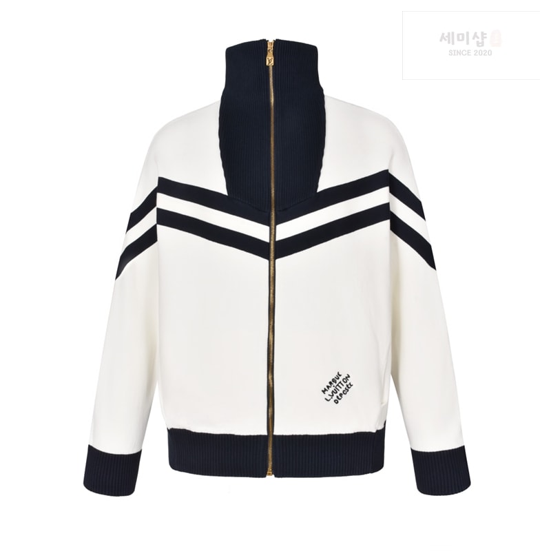 Louis Vuitton 루이비통 MLVD 니티드 코튼 세일러 블루종 화이트 의류 1번 이미지