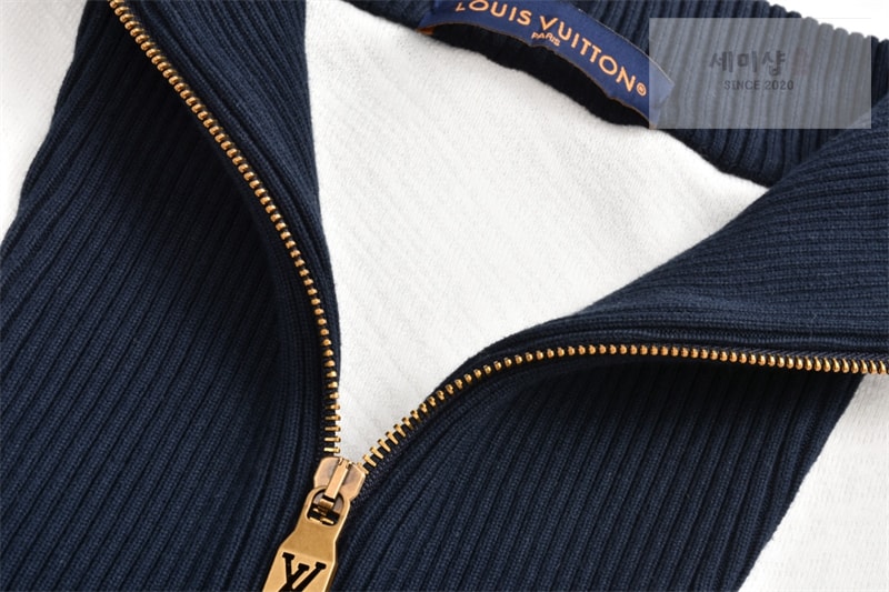Louis Vuitton 루이비통 MLVD 니티드 코튼 세일러 블루종 화이트 의류 21번 이미지