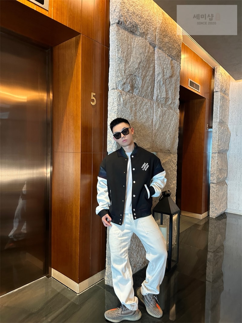 Louis Vuitton 루이비통 MLVD 코튼 저지 바시티 블루종 의류 2번 이미지