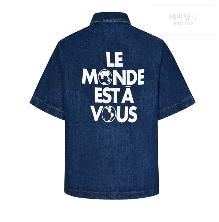 Louis Vuitton 루이비통 VVN 라벨 데님 블렌드 쇼트 슬리브드 셔츠 의류 11번 이미지