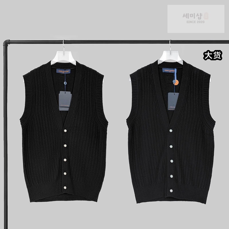 Louis Vuitton 루이비통 v넥 메리노 울 케이블 베스트 의류 1번 이미지