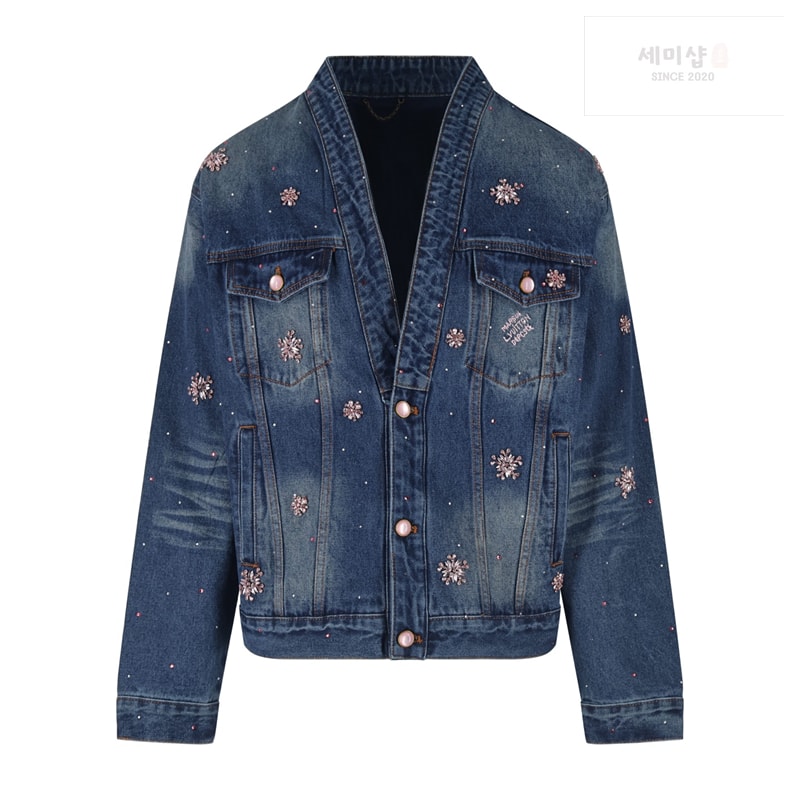 Louis Vuitton 루이비통 x 니고 라인스톤 플로럴 엠브로이더드 데님 기모노 자켓 의류 13번 이미지