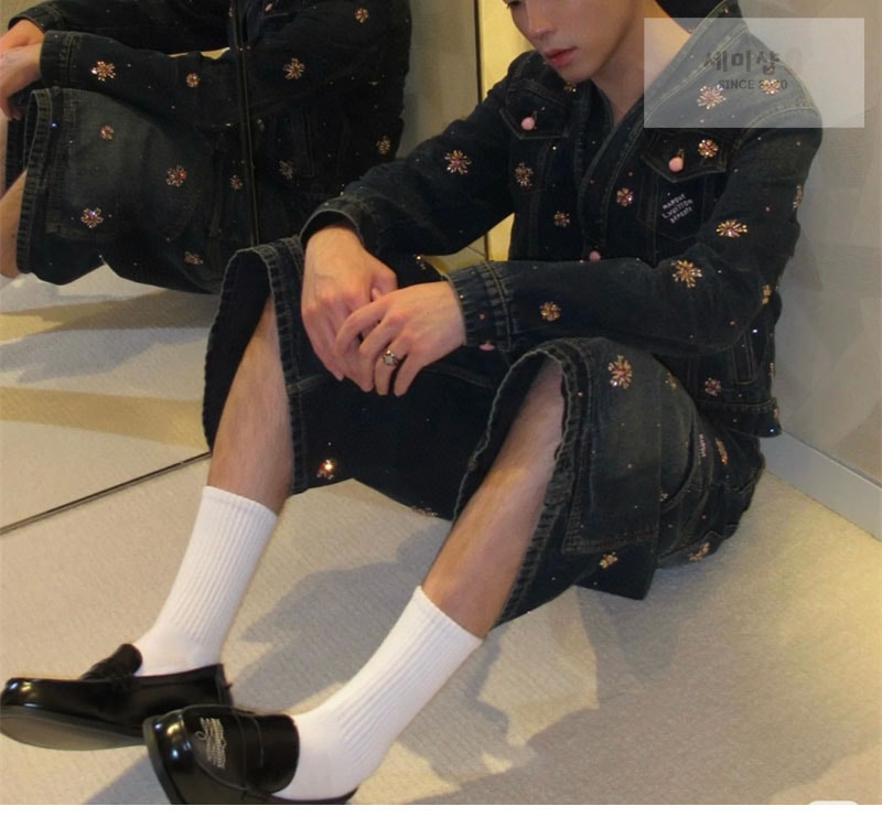 Louis Vuitton 루이비통 x 니고 라인스톤 플로럴 엠브로이더드 데님 기모노 자켓 의류 2번 이미지