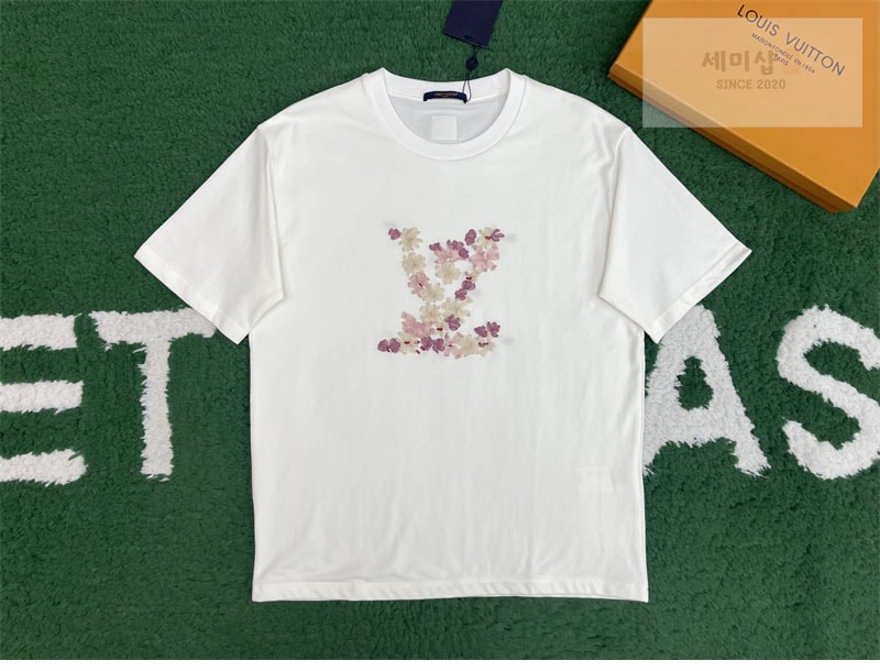 Louis Vuitton 루이비통 x 니고 벚나무 LV 블라썸 엠브로이더드 티셔츠 의류 5번 이미지