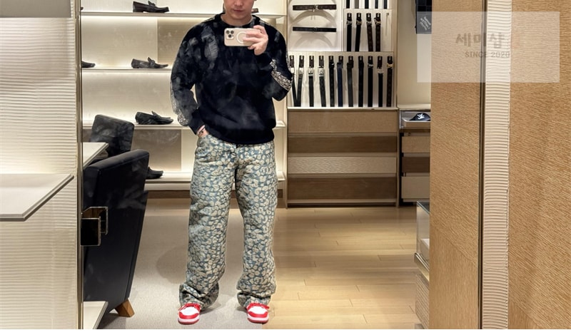 Louis Vuitton 루이비통 x 니고 자카드 데님 팬츠 의류 13번 이미지