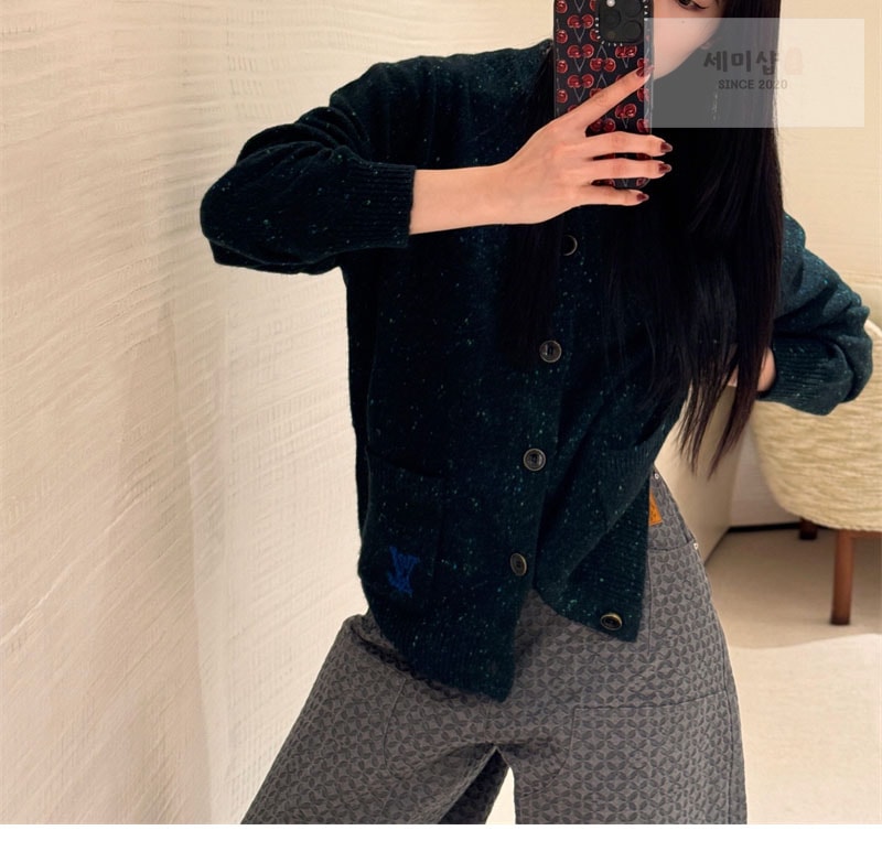 Louis Vuitton 루이비통 x 니고 포켓 LV 캐시미어 가디건 의류 2번 이미지