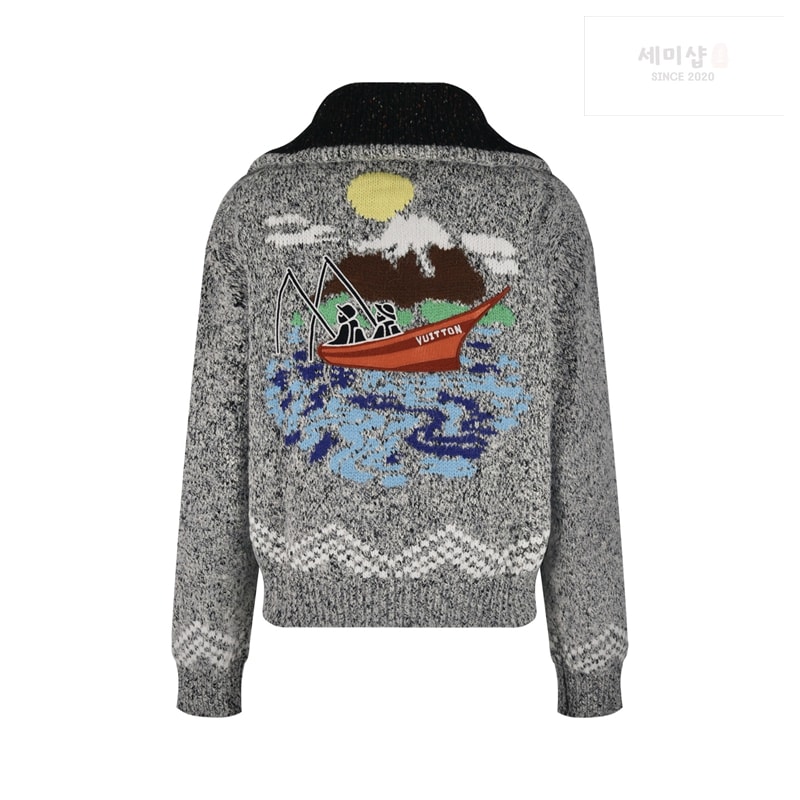 Louis Vuitton 루이비통 x 니고 LV 자수 지퍼 니티드 블루종 자켓 의류 4번 이미지