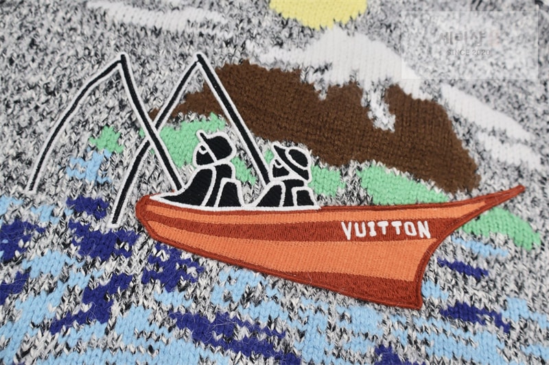 Louis Vuitton 루이비통 x 니고 LV 자수 지퍼 니티드 블루종 자켓 의류 11번 이미지