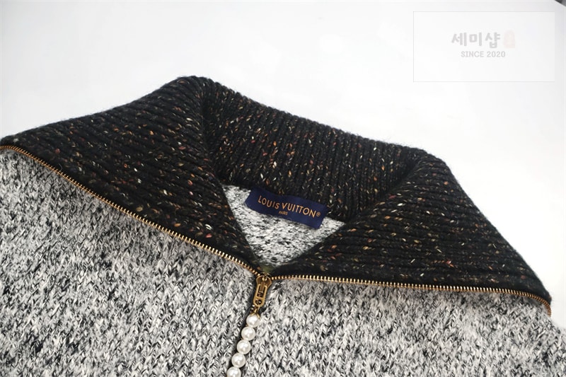 Louis Vuitton 루이비통 x 니고 LV 자수 지퍼 니티드 블루종 자켓 의류 6번 이미지