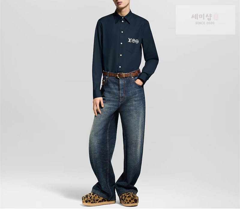 Louis Vuitton 루이비통 x 니고 LV PN 프린티드 시그니처 롱 슬리브드 셔츠 의류 2번 이미지
