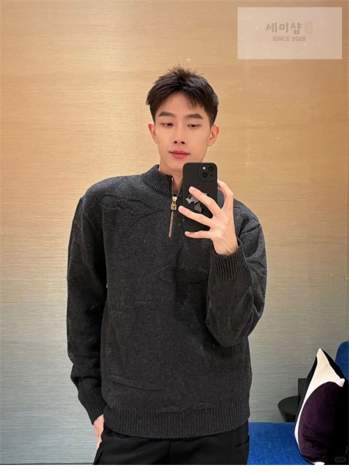 Louis Vuitton 루이비통 x 박서보 모노그램 자카드 울 하프 지퍼 풀오버 니트 의류 11번 이미지