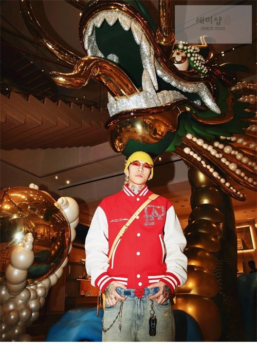 Louis Vuitton 루이비통 x 퍼렐 믹스 레더 바시티 블루종 자켓 의류 14번 이미지