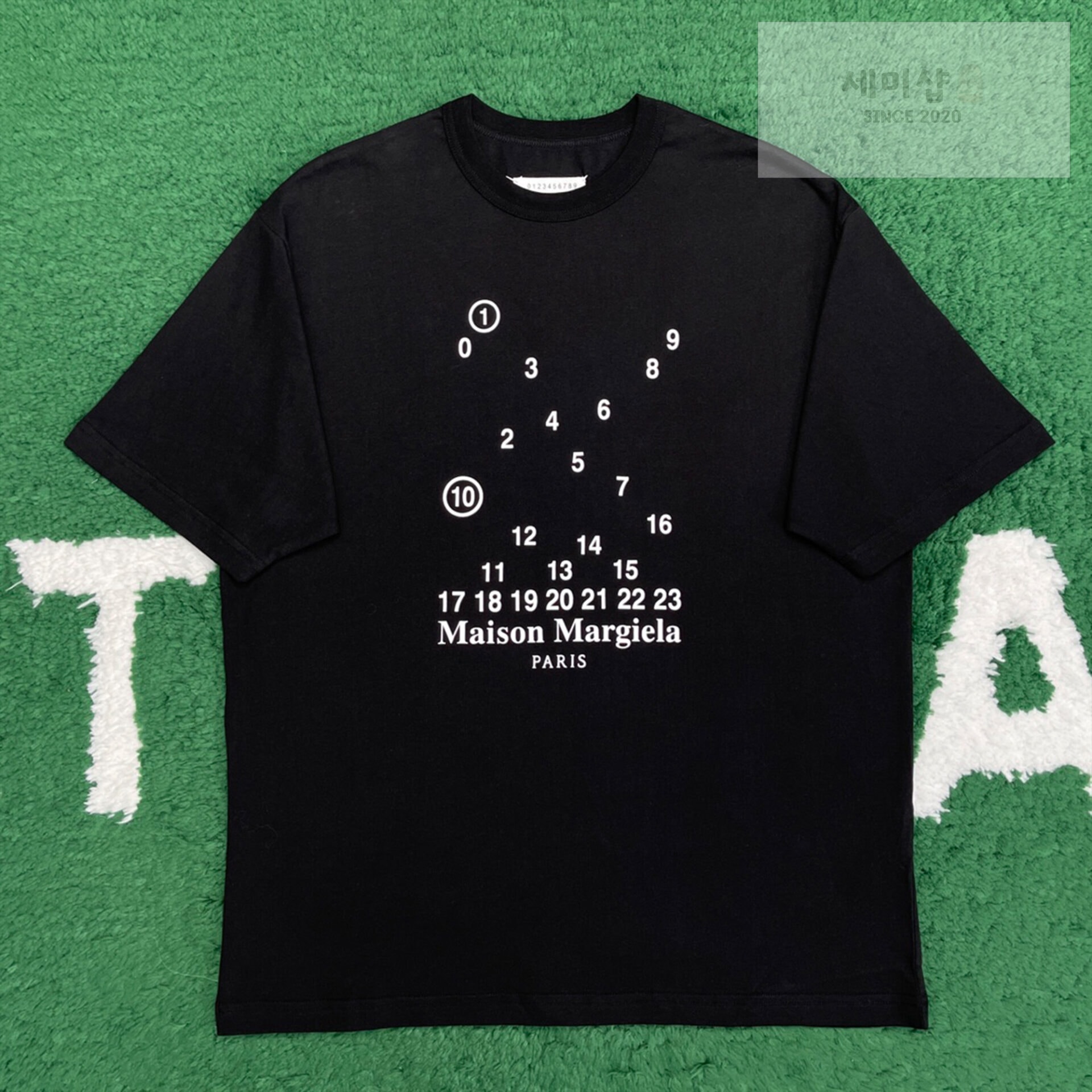 Maison Margiela 마르지엘라 24SS 뉴메릭 로고 반팔 티셔츠 블랙 레플리카 12번 이미지 - 의류 | 세미샵 레플리카 사이트