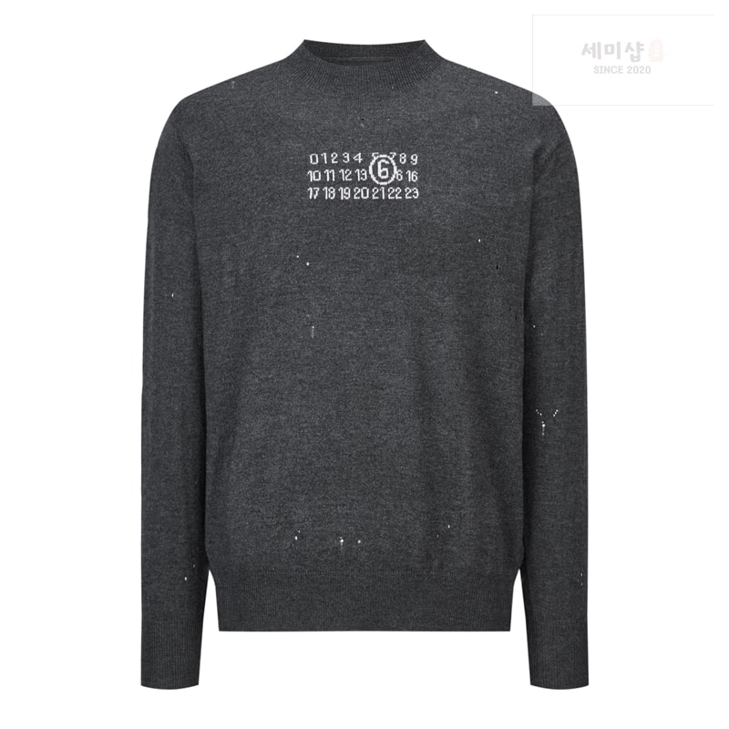 Maison Margiela 메종마르지엘라 누메릭 울 스웨터 그레이 의류 5번 이미지