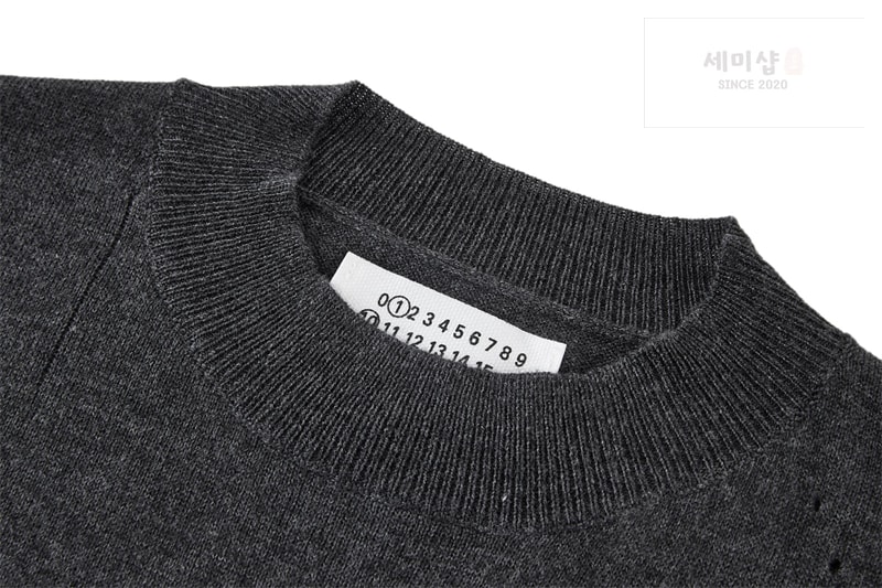 Maison Margiela 메종마르지엘라 누메릭 울 스웨터 그레이 의류 8번 이미지