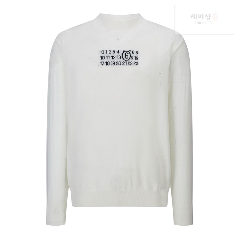 Maison Margiela 메종마르지엘라 누메릭 울 스웨터 그레이 의류 13번 이미지
