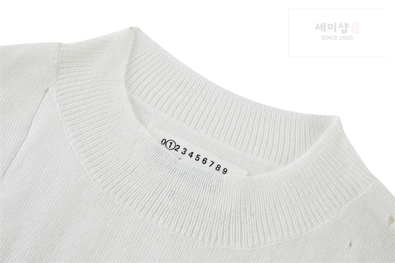 Maison Margiela 메종마르지엘라 누메릭 울 스웨터 그레이 의류 16번 이미지