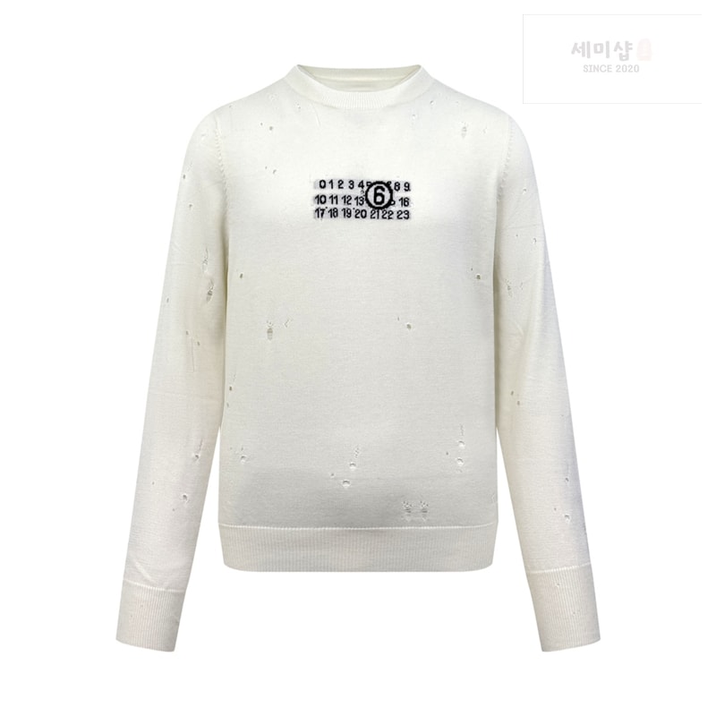 Maison Margiela 메종마르지엘라 뉴메릭 시그니처 MM6 스웨터 그레이 의류 7번 이미지
