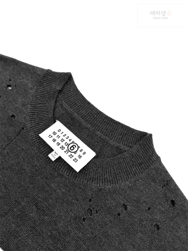 Maison Margiela 메종마르지엘라 뉴메릭 시그니처 MM6 스웨터 그레이 의류 12번 이미지
