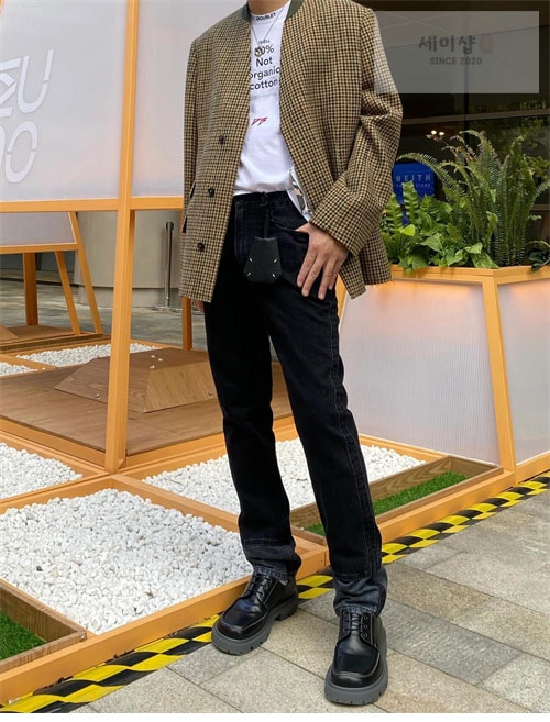 Maison Margiela 메종마르지엘라 체크 울 브이넥 히든 자켓 의류 14번 이미지