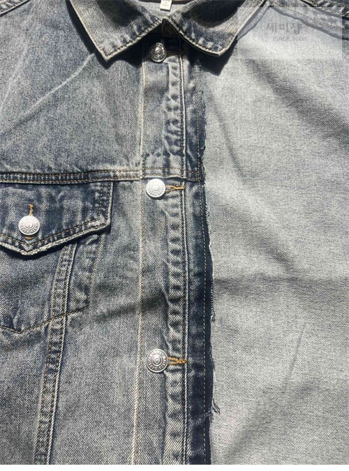 Maison Margiela 메종마르지엘라 MM6 백 스티치 빈티지 워싱 데님 자켓 레플리카 2번 이미지 - 의류 | 세미샵 레플리카 사이트