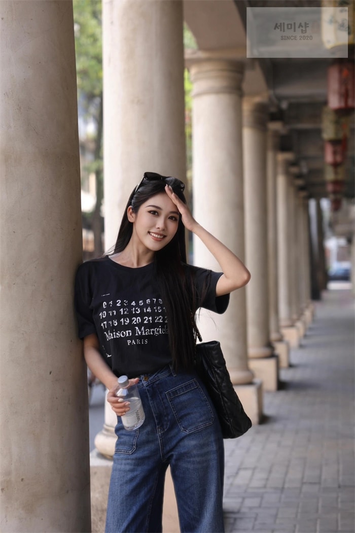 메종마르지엘라 메종 마르지엘라 스탬프 로고 코튼 티셔츠 레플리카 2번 이미지 - 의류 | 세미샵 레플리카 사이트