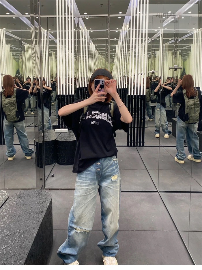 Maison Margiela 메종 마르지엘라 MM6 로고 반팔 티셔츠 의류 15번 이미지