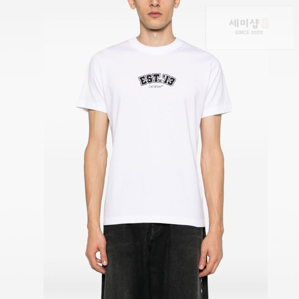 Maison Margiela 오프화이트 로직 프린트 코튼 티셔츠 “2COLOR” BLACK 의류 22번 이미지