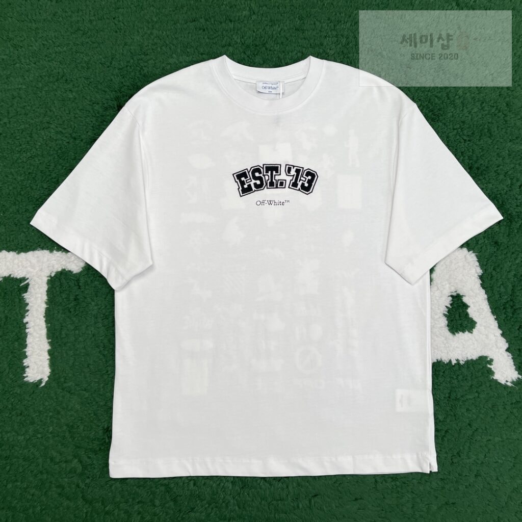 Maison Margiela 오프화이트 로직 프린트 코튼 티셔츠 “2COLOR” BLACK 의류 11번 이미지