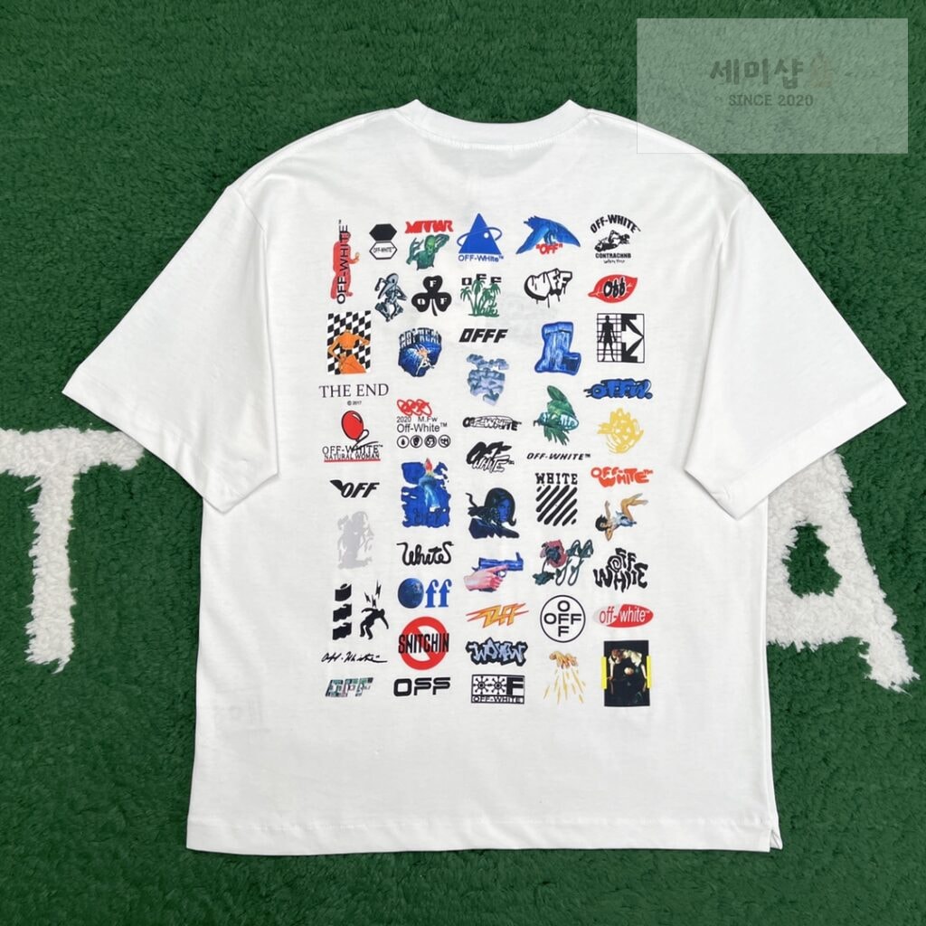 Maison Margiela 오프화이트 로직 프린트 코튼 티셔츠 “2COLOR” BLACK 의류 12번 이미지