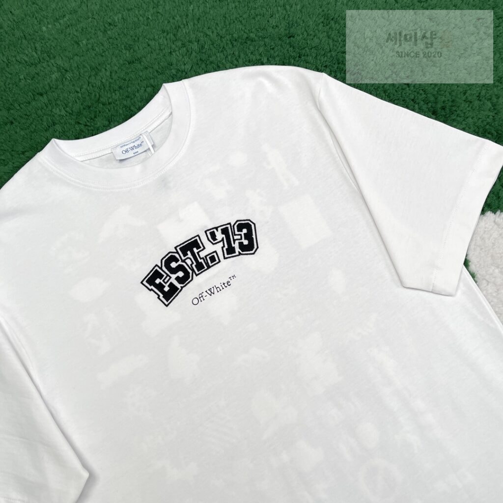 Maison Margiela 오프화이트 로직 프린트 코튼 티셔츠 “2COLOR” BLACK 의류 13번 이미지