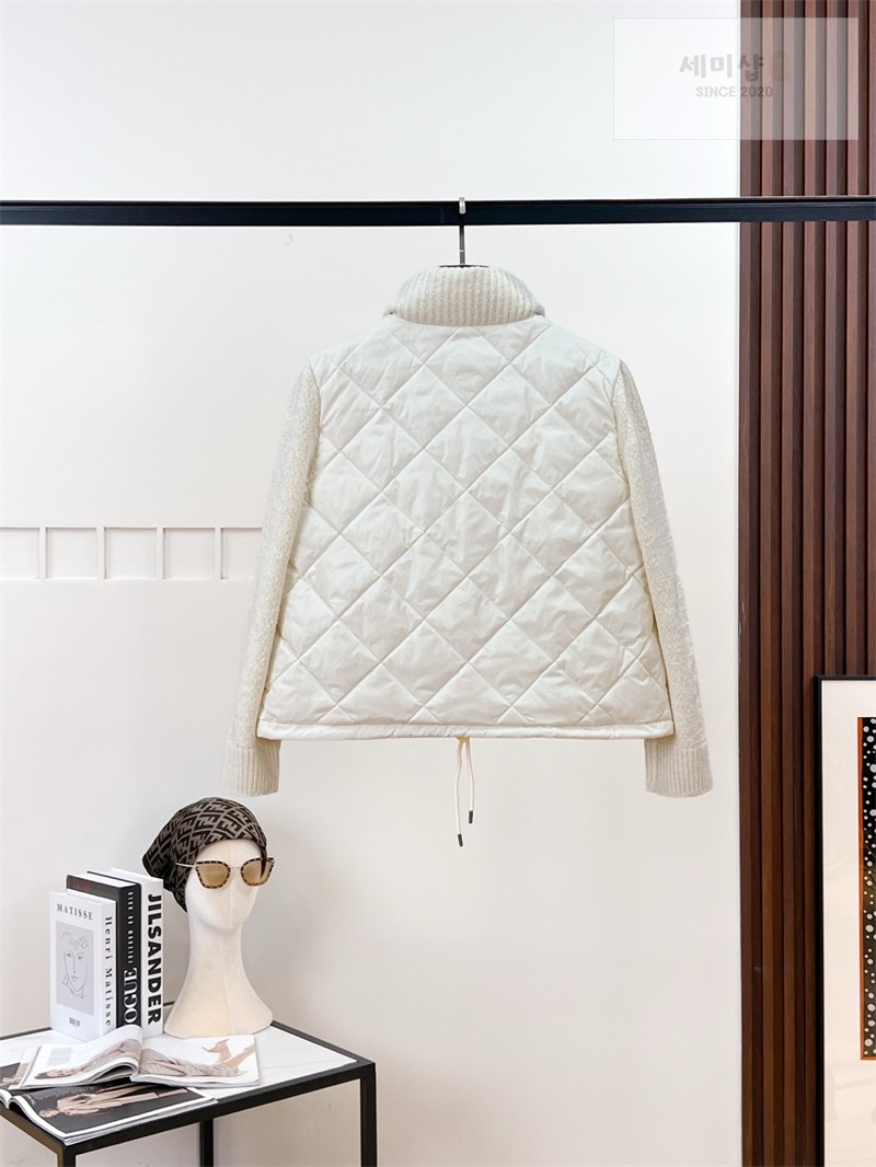 Moncler 몽클레어 다운 패널 코튼 블렌드 가디건 화이트 의류 12번 이미지