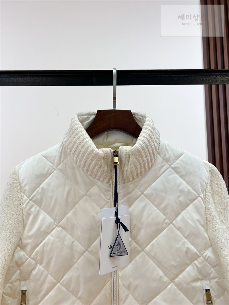 Moncler 몽클레어 다운 패널 코튼 블렌드 가디건 화이트 의류 13번 이미지