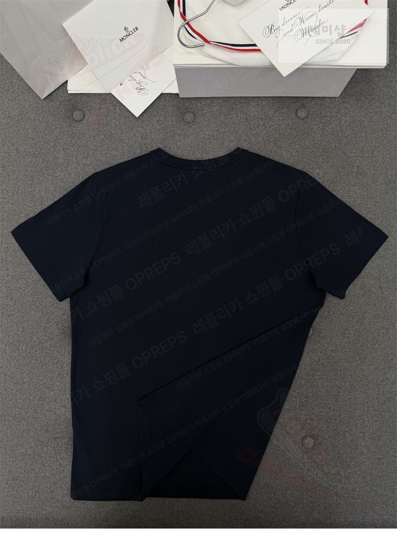 Moncler 몽클레어 더블 로고 패치 티셔츠 블랙 의류 12번 이미지