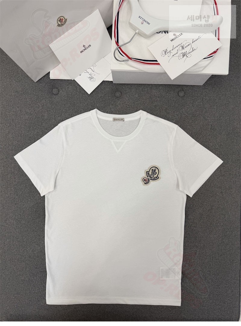 Moncler 몽클레어 더블 로고 패치 티셔츠 블랙 의류 23번 이미지