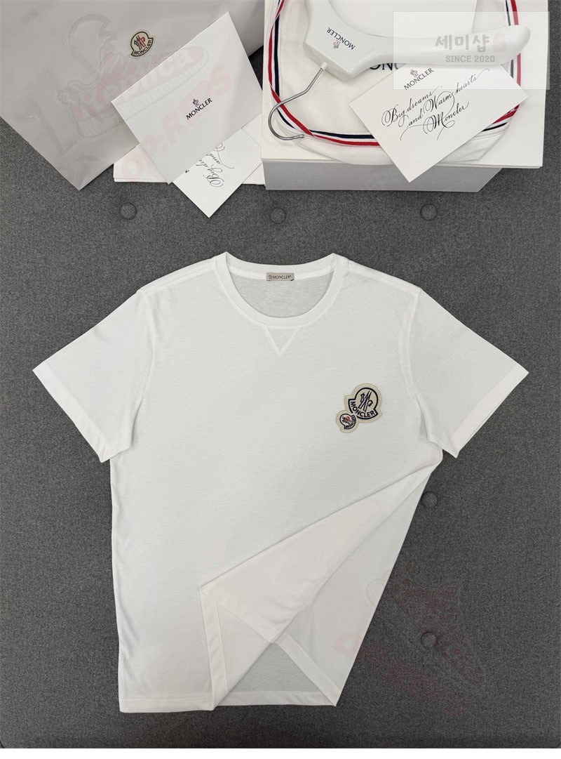 Moncler 몽클레어 더블 로고 패치 티셔츠 블랙 의류 25번 이미지