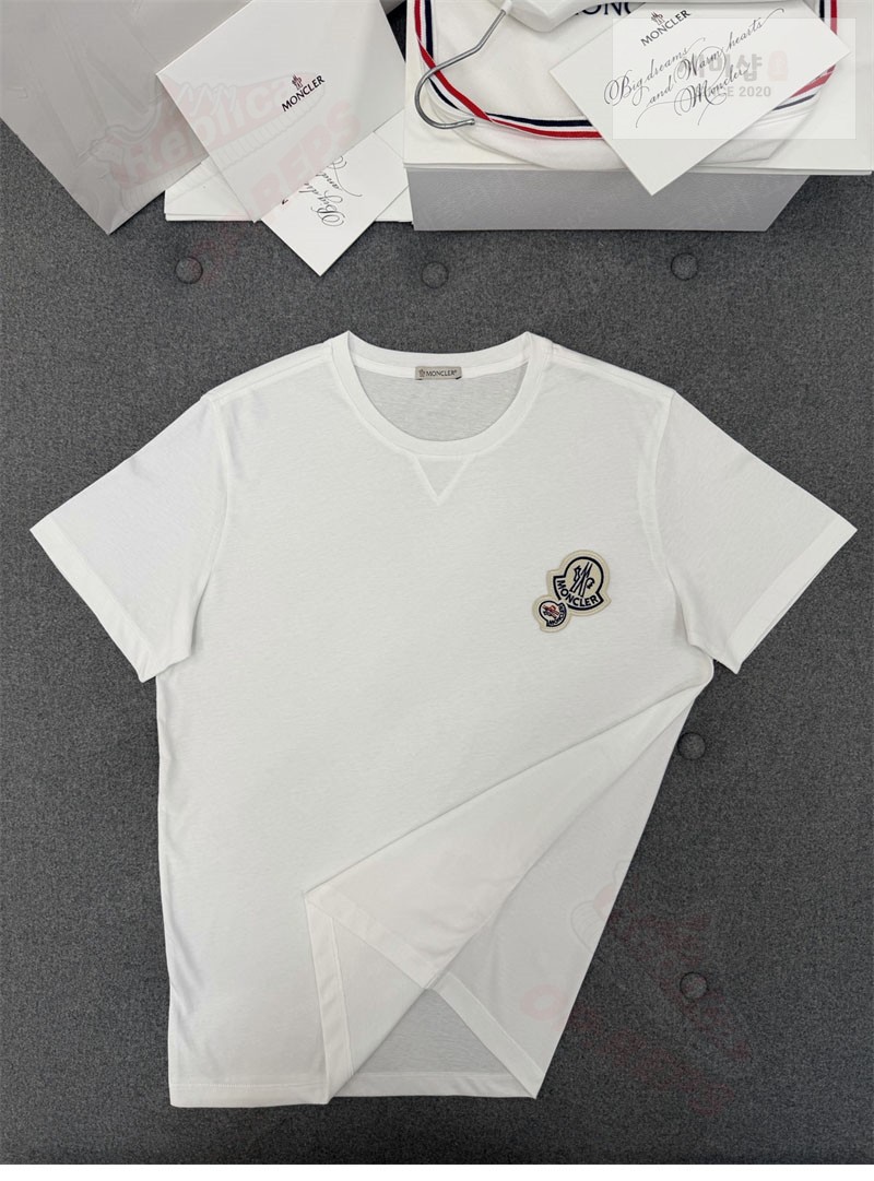 Moncler 몽클레어 더블 로고 패치 티셔츠 블랙 의류 26번 이미지