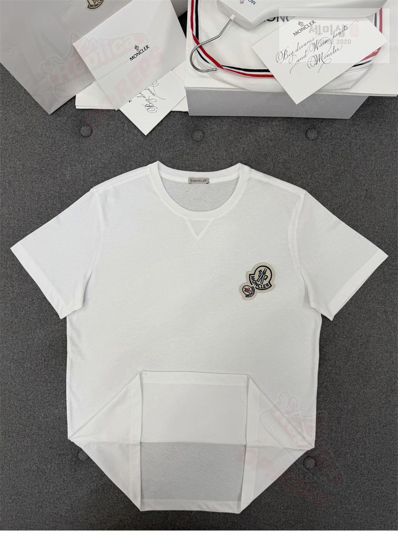 Moncler 몽클레어 더블 로고 패치 티셔츠 블랙 의류 28번 이미지