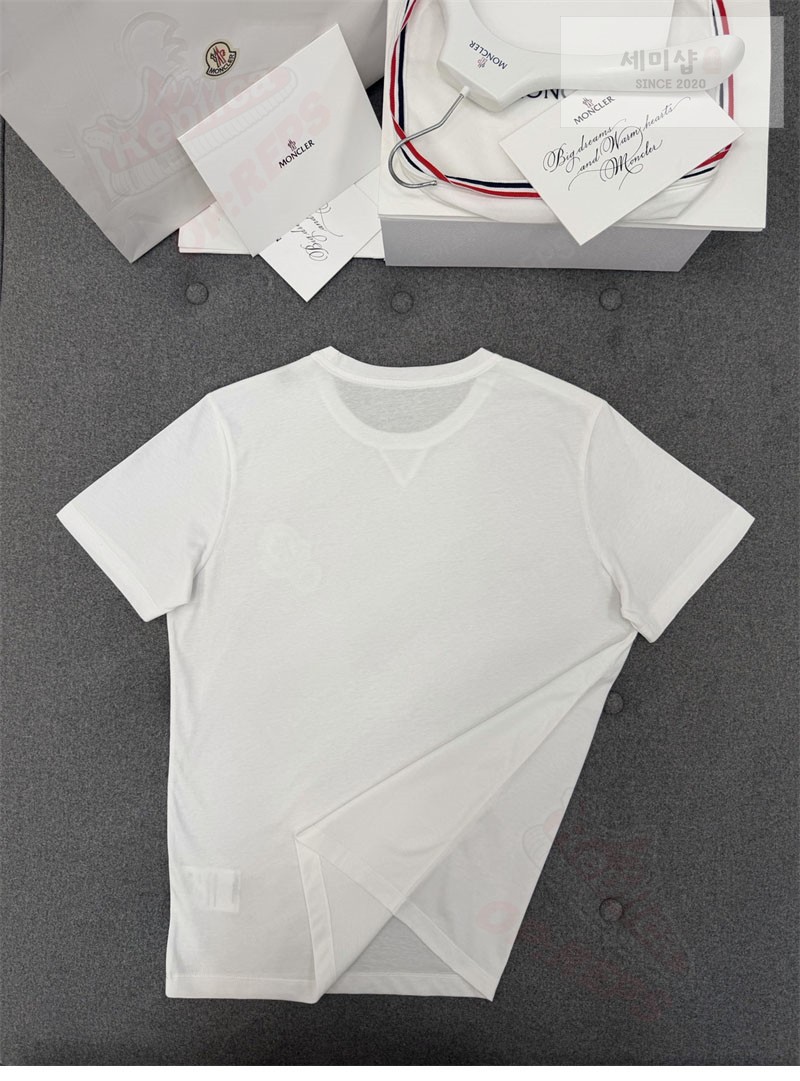 Moncler 몽클레어 더블 로고 패치 티셔츠 블랙 의류 30번 이미지