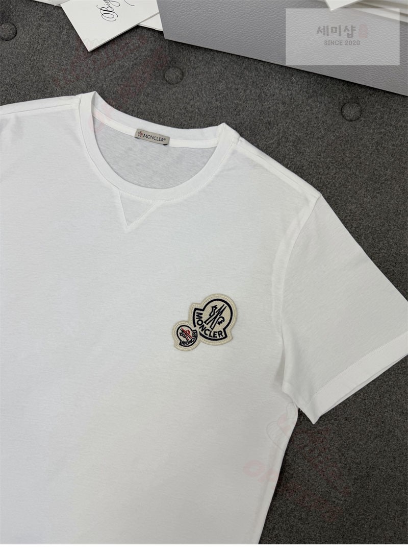Moncler 몽클레어 더블 로고 패치 티셔츠 블랙 의류 32번 이미지