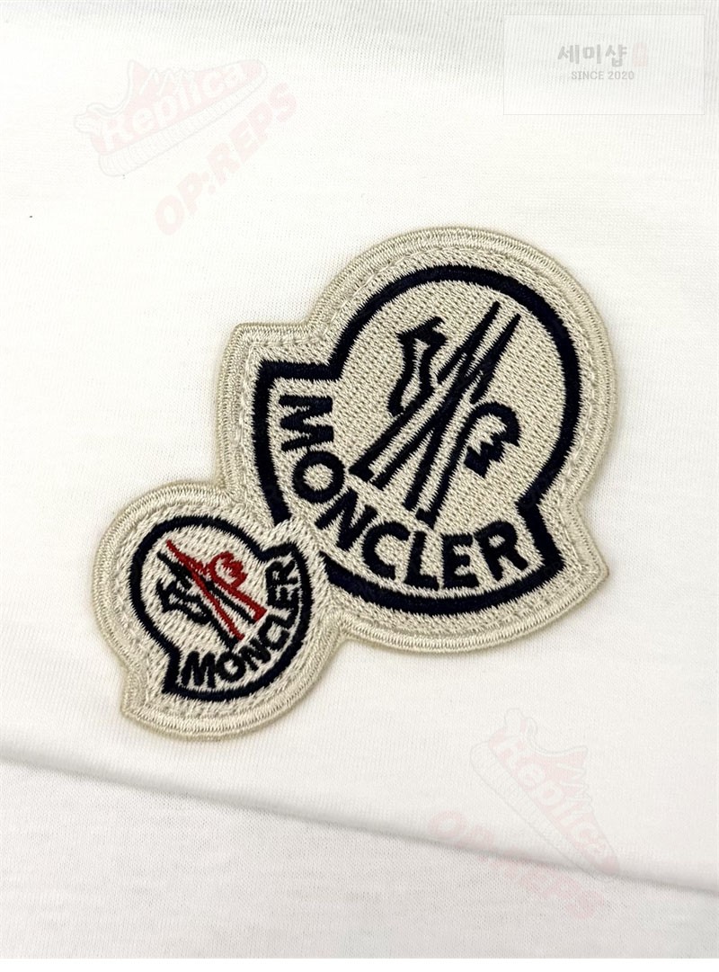 Moncler 몽클레어 더블 로고 패치 티셔츠 블랙 의류 35번 이미지
