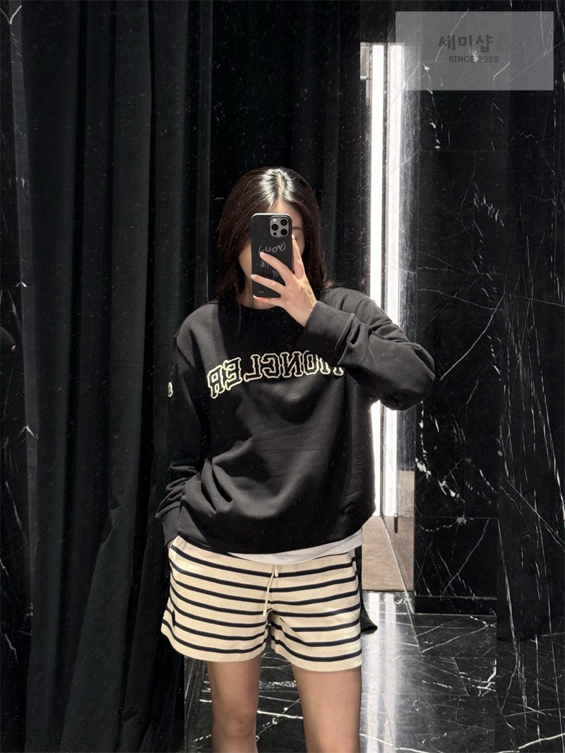Moncler 몽클레어 레터링 자수 코튼 스웨트셔츠 의류 4번 이미지