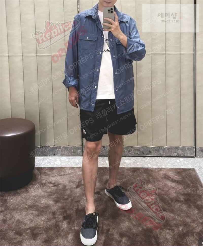 Moncler 몽클레어 로고 와펜 스윔 팬츠 의류 4번 이미지