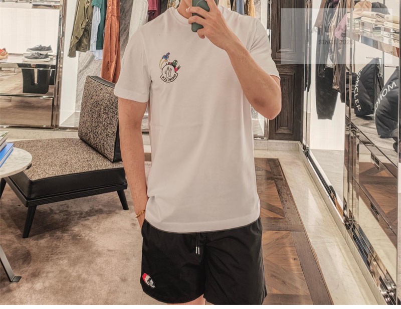 Moncler 몽클레어 로고 패치 스윔 팬츠 네이비 의류 5번 이미지
