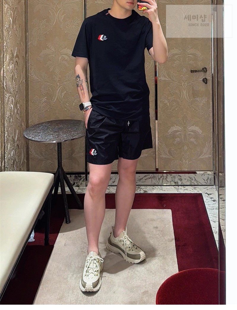 Moncler 몽클레어 로고 패치 스윔 팬츠 네이비 의류 7번 이미지