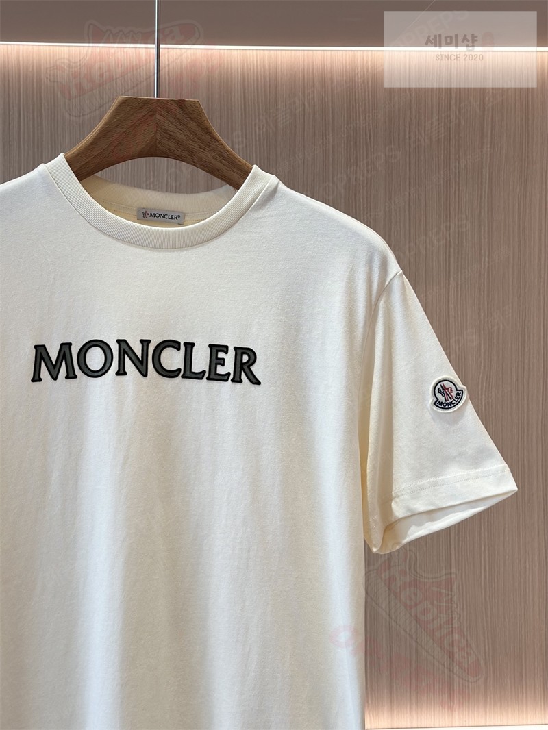 Moncler 몽클레어 로고 패치 코튼 티셔츠 의류 35번 이미지