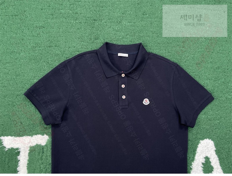 Moncler 몽클레어 로고 패치 코튼 폴로 셔츠 네이비 의류 19번 이미지