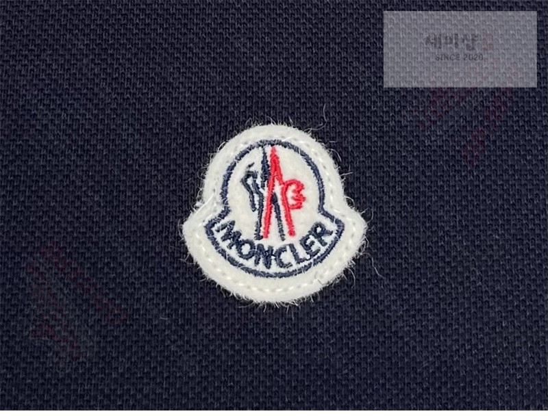 Moncler 몽클레어 로고 패치 코튼 폴로 셔츠 네이비 의류 20번 이미지