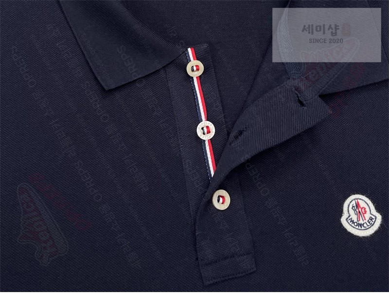 Moncler 몽클레어 로고 패치 코튼 폴로 셔츠 네이비 의류 21번 이미지